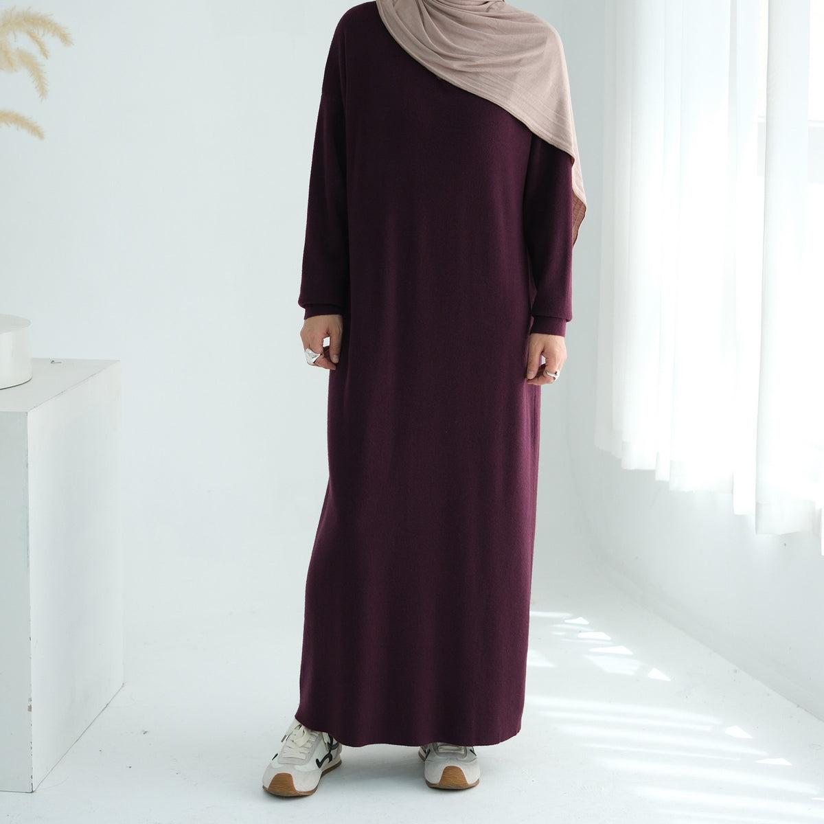 Autumn Winter Knit Maxi Dress for Muslim Women | Modest Long | view 35 | Maha The Label modest wear