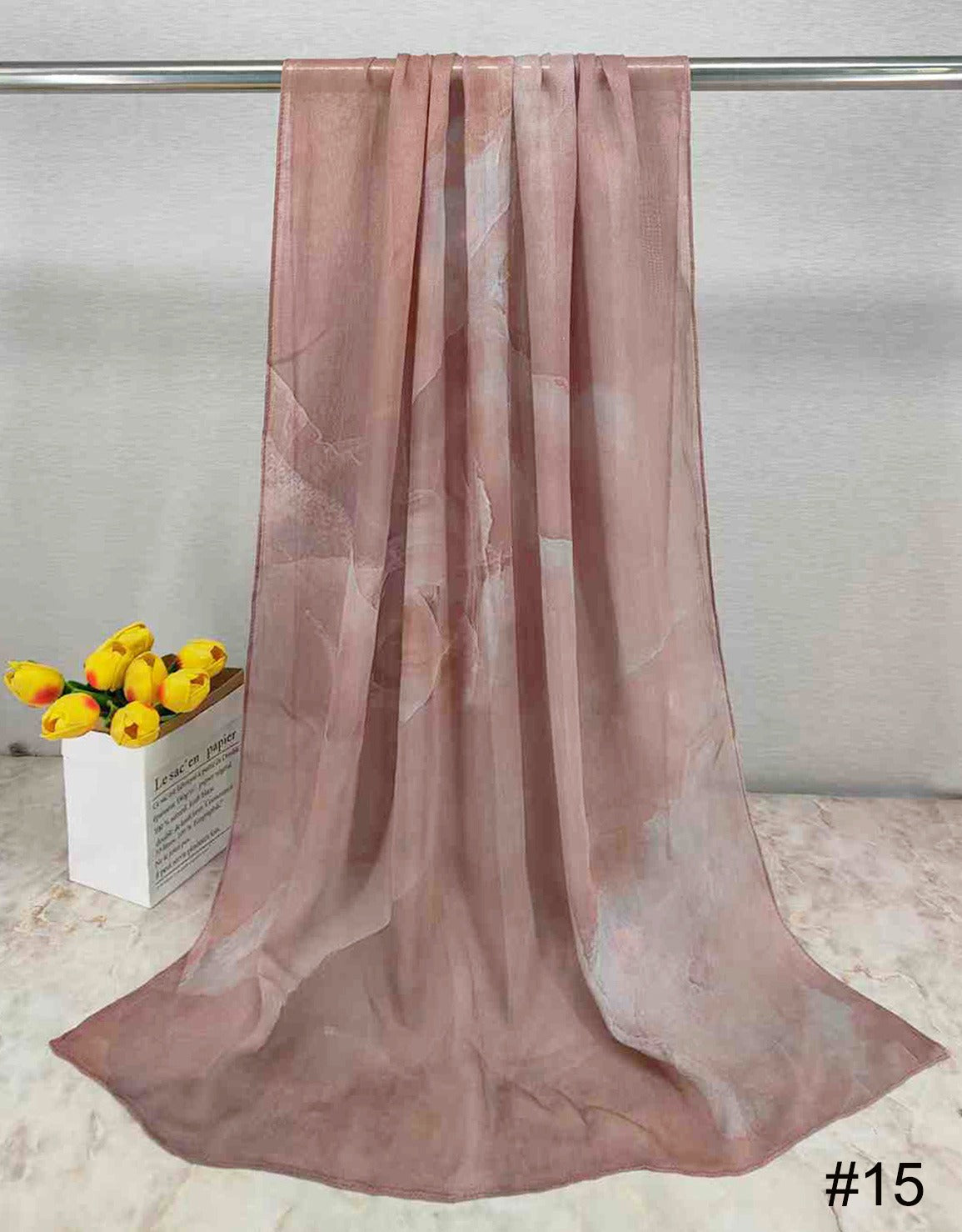 Lightweight Modal Hijab - Watercolor Print Scarf for Wo — packaging | Maha The Label hijab