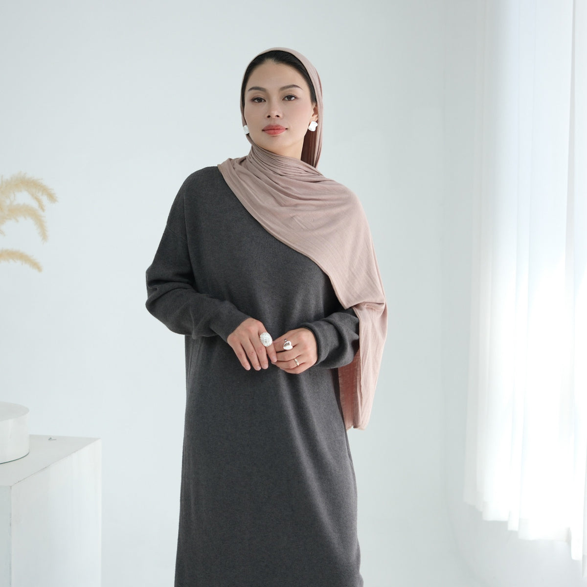 Autumn Winter Knit Maxi Dress for Muslim Women | Modest Long | view 38 | Maha The Label modest wear