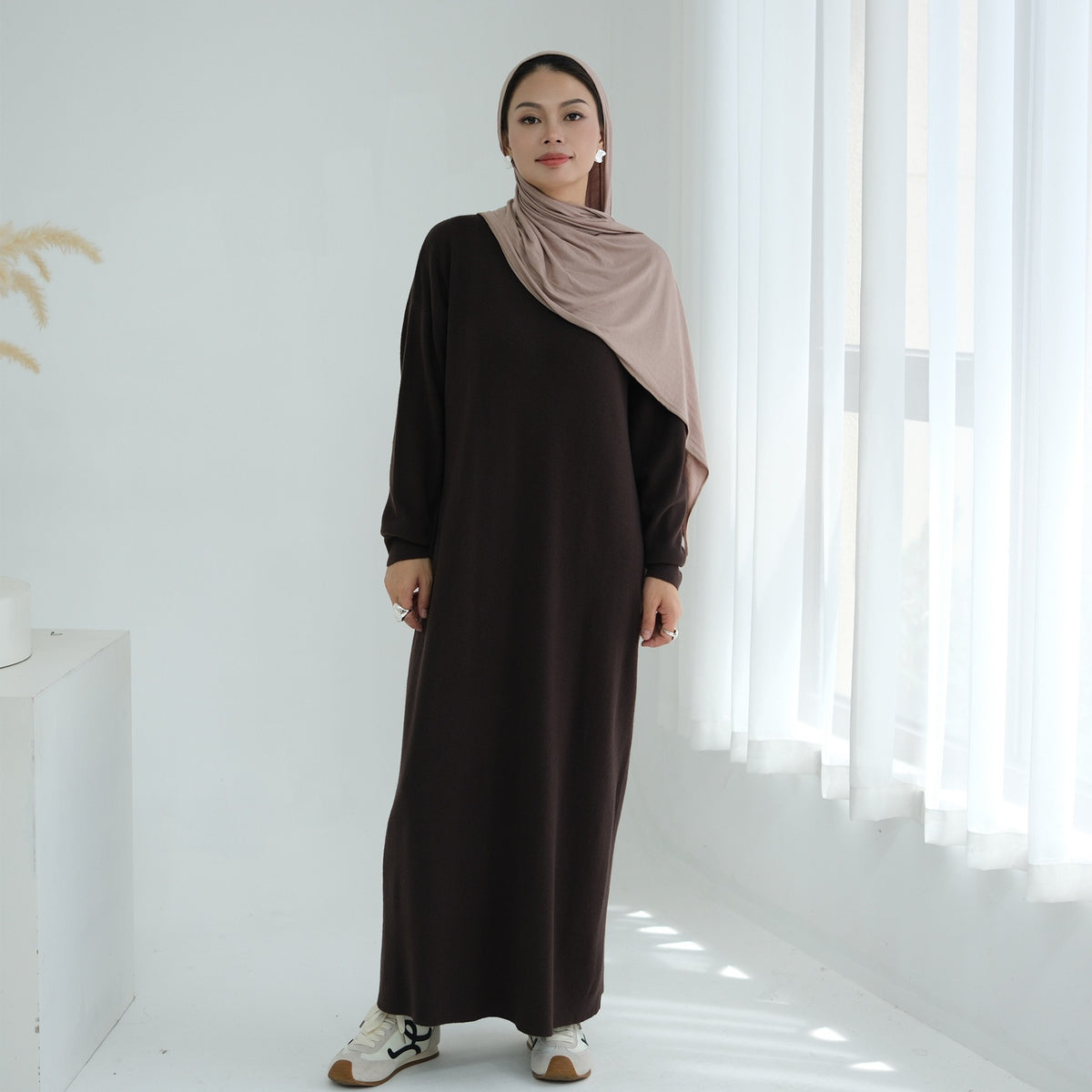 Autumn Winter Knit Maxi Dress for Muslim Women | Modest Long | view 14 | Maha The Label modest wear