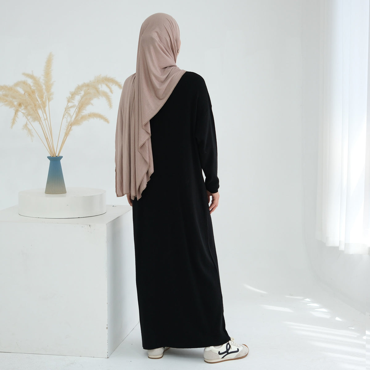 Autumn Winter Knit Maxi Dress for Muslim Women | Modest Long | view 17 | Maha The Label modest wear