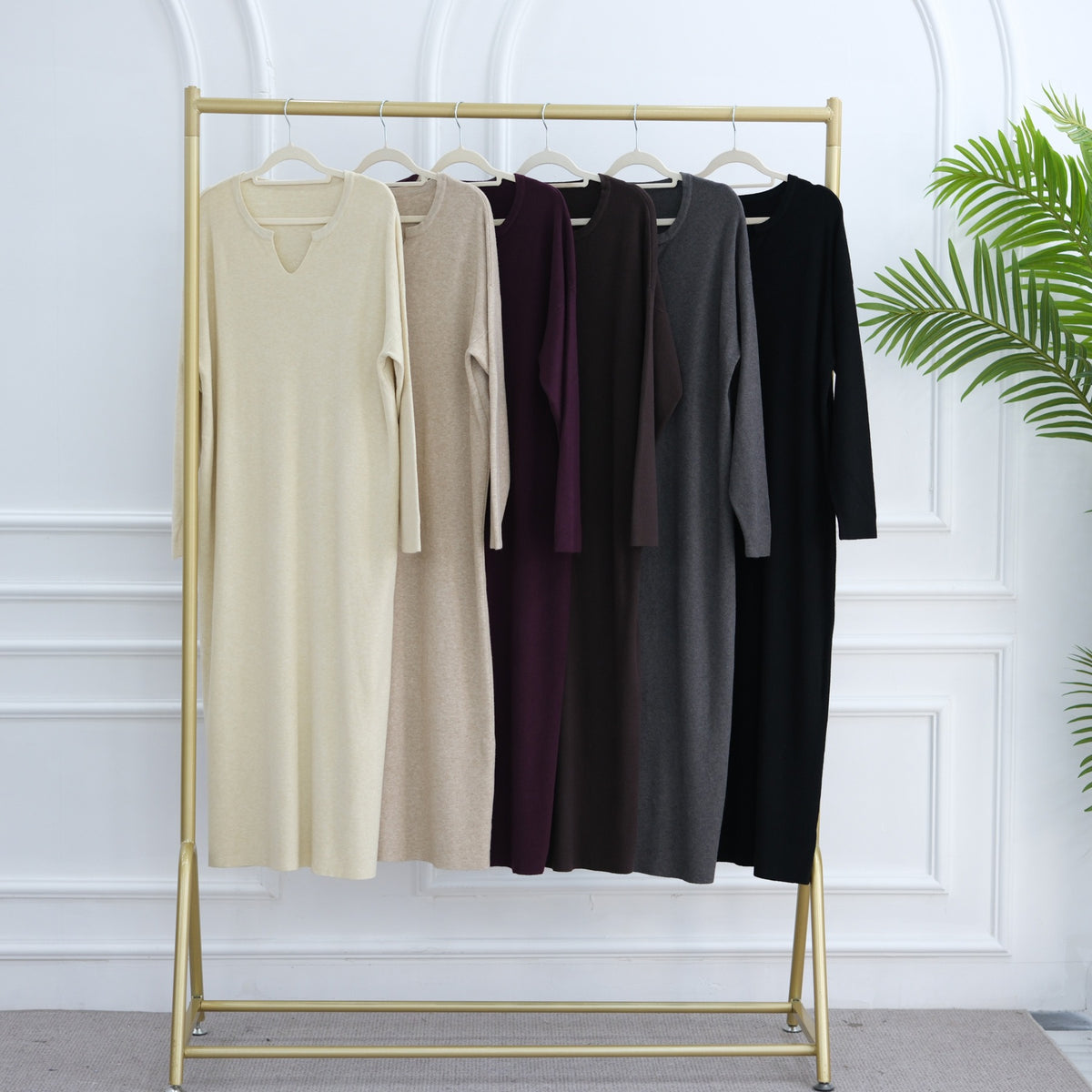 Autumn Winter Knit Maxi Dress for Muslim Women | Modest Long | view 44 | Maha The Label modest wear