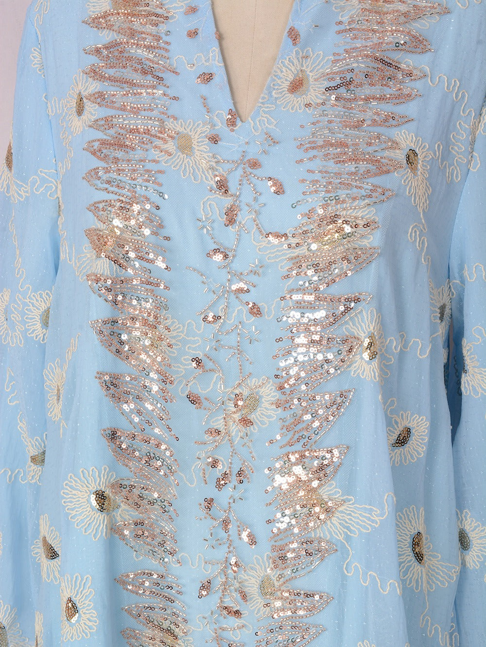 MH133 Luxury Embroidered Sequin Abaya Dress – Elegant Pink Modest Kaftan for Eid & Special Occasions