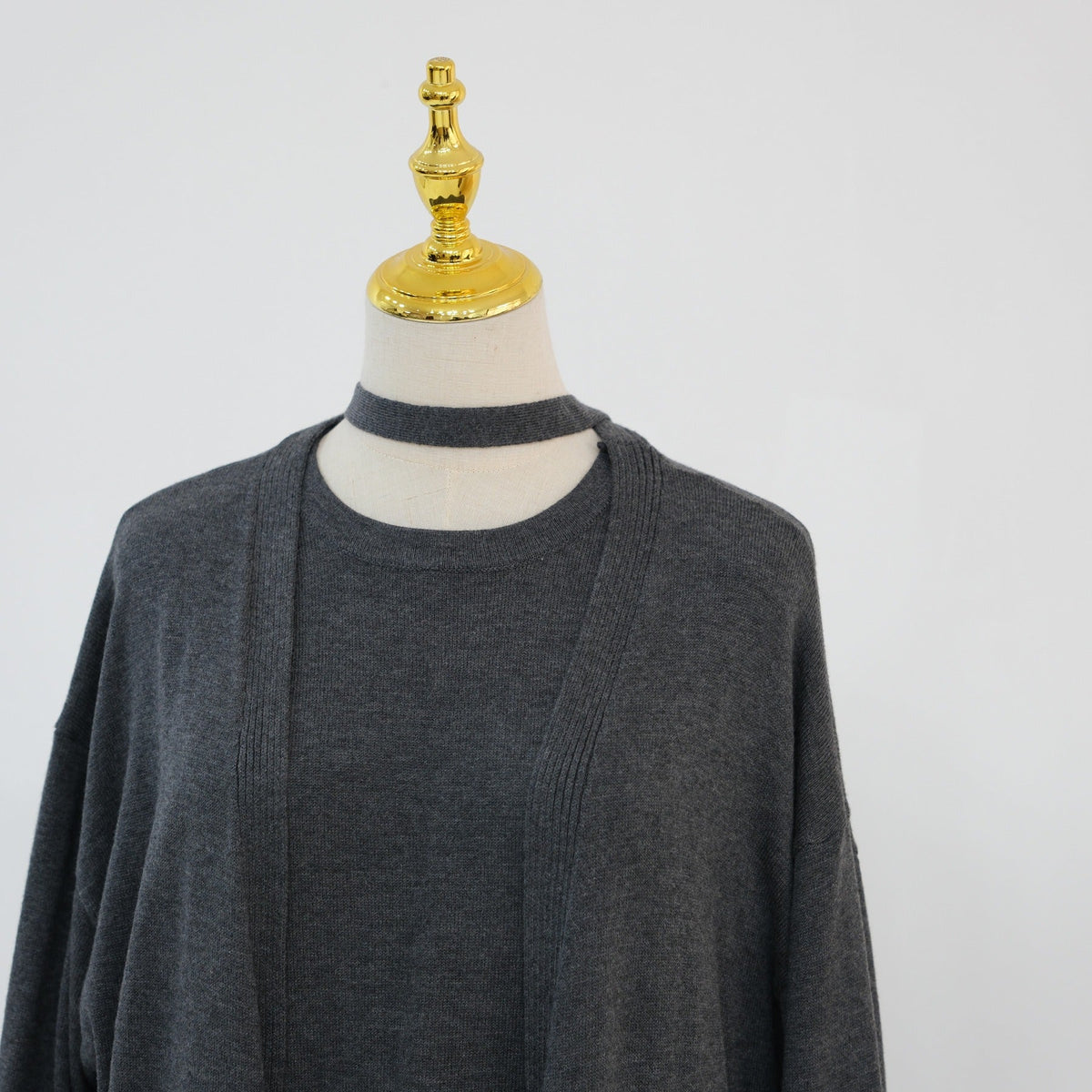 Knitted 3-Piece Set Skirt Top Cardigan | Modest Fashion Outf | view 15 | Maha The Label modest fashion outfit