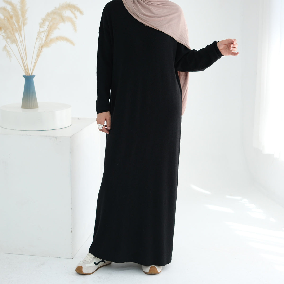 Autumn Winter Knit Maxi Dress for Muslim Women | Modest Long | view 31 | Maha The Label modest wear