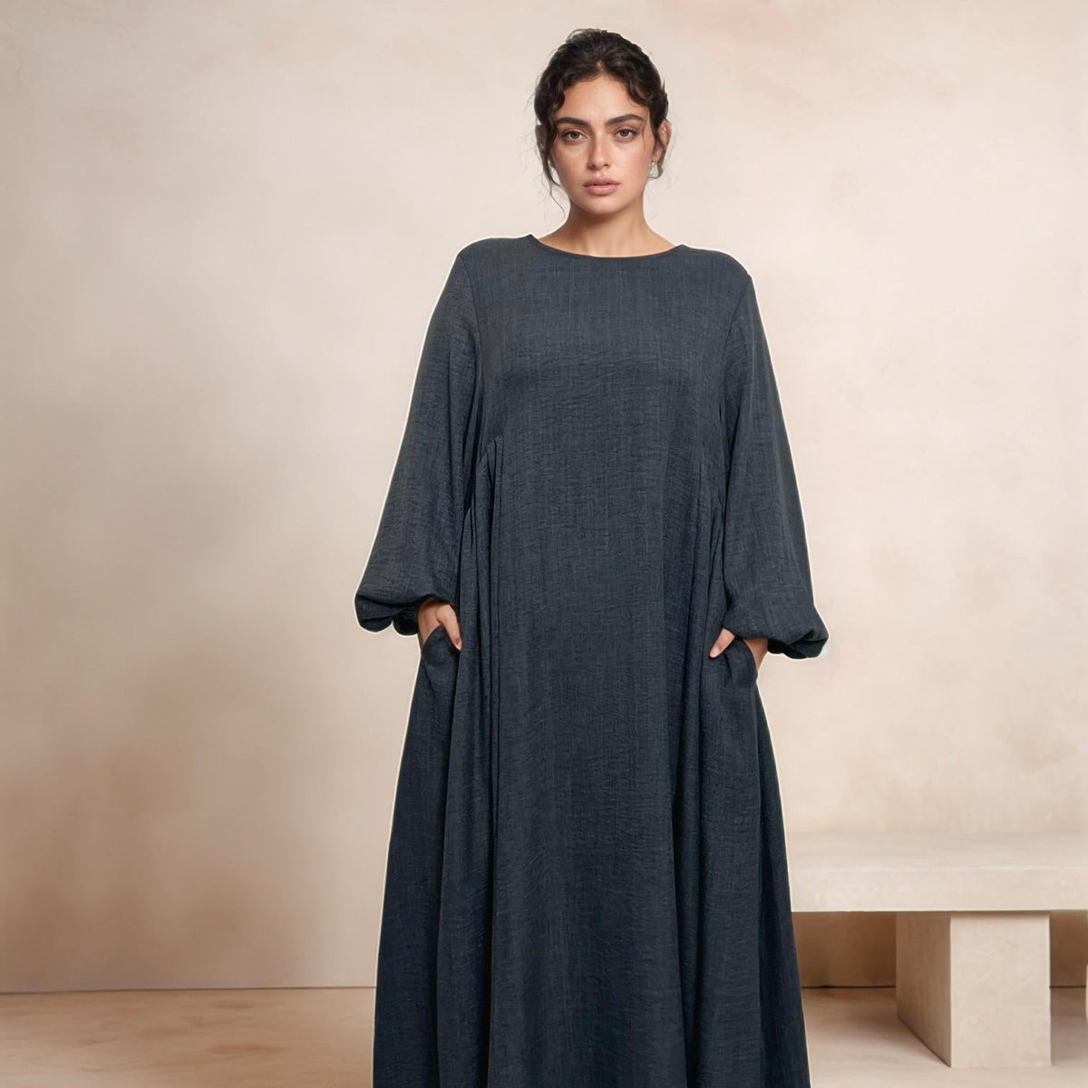 Nursing Zip Pocket Abaya – Single-Zip, Reversible Front/Back | view 15 | Maha The Label modest fashion outfit