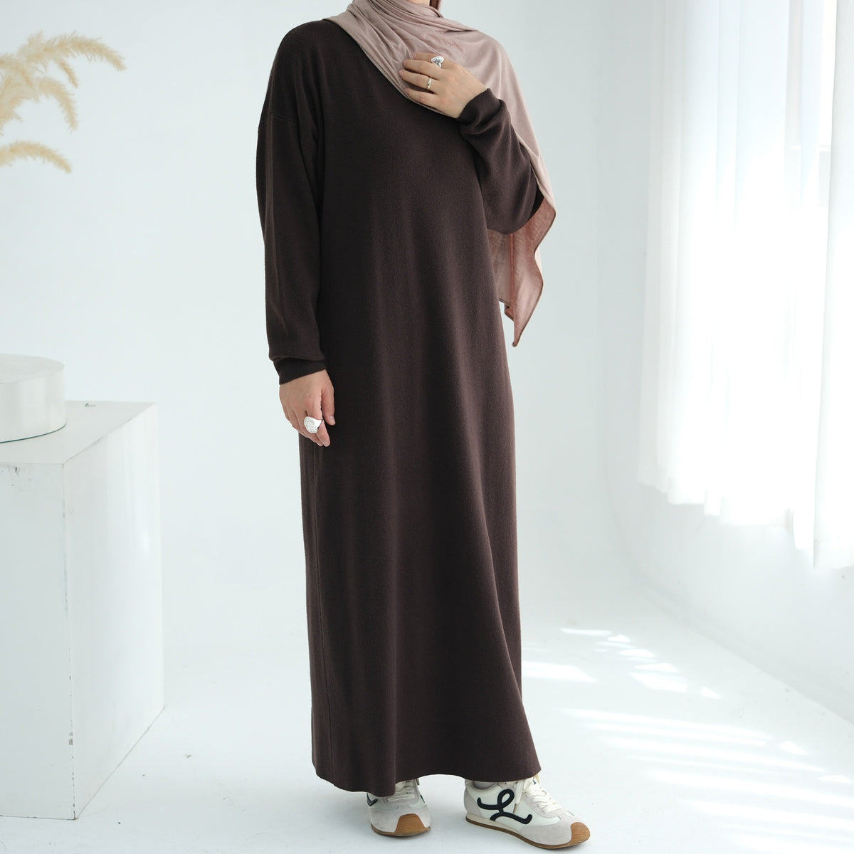 Autumn Winter Knit Maxi Dress for Muslim Women | Modest Long | view 33 | Maha The Label modest wear