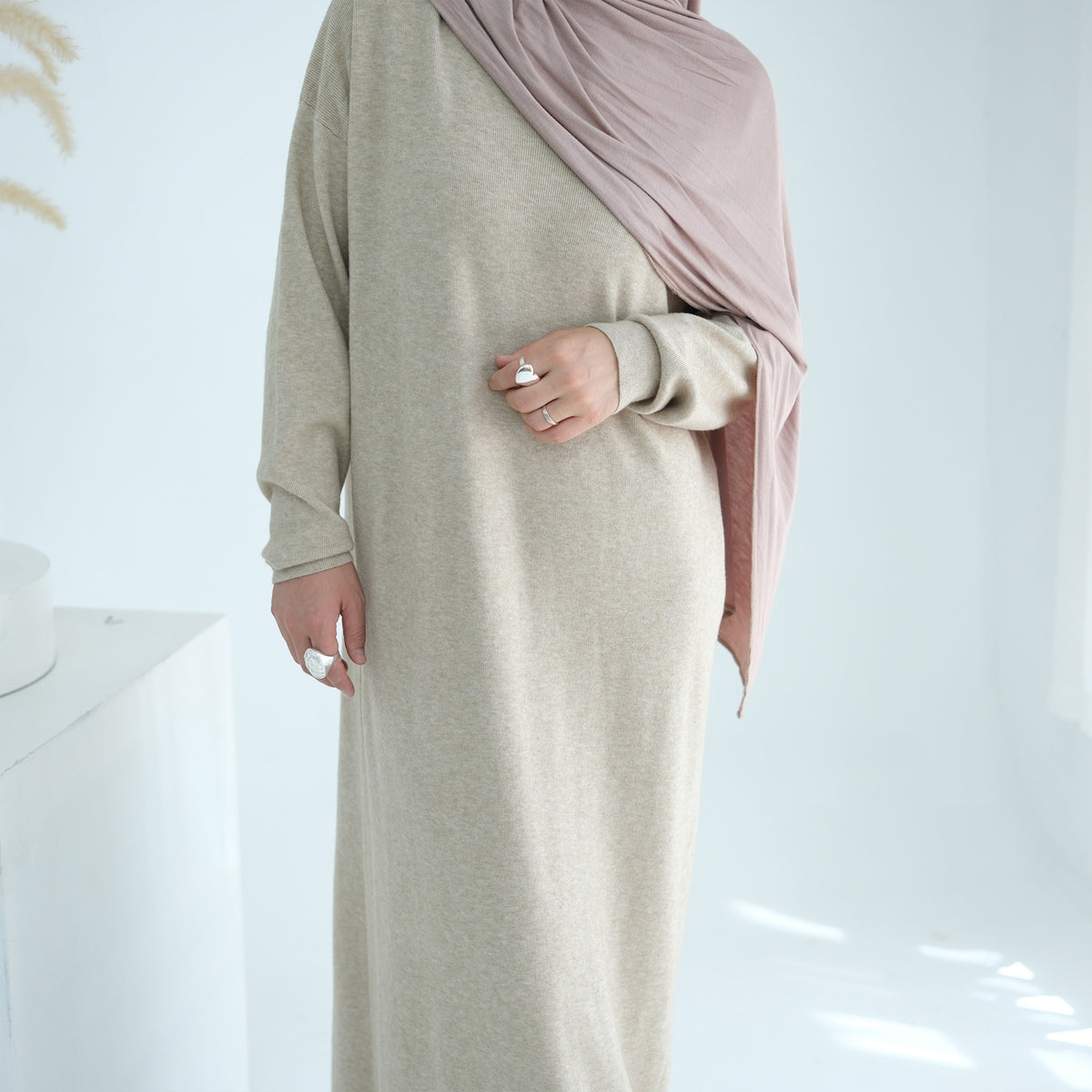 Autumn Winter Knit Maxi Dress for Muslim Women | Modest Long | view 59 | Maha The Label modest wear