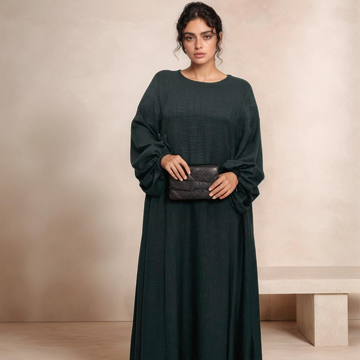 Nursing Zip Pocket Abaya – Single-Zip, Reversible Front/Back | view 18 | Maha The Label modest fashion outfit
