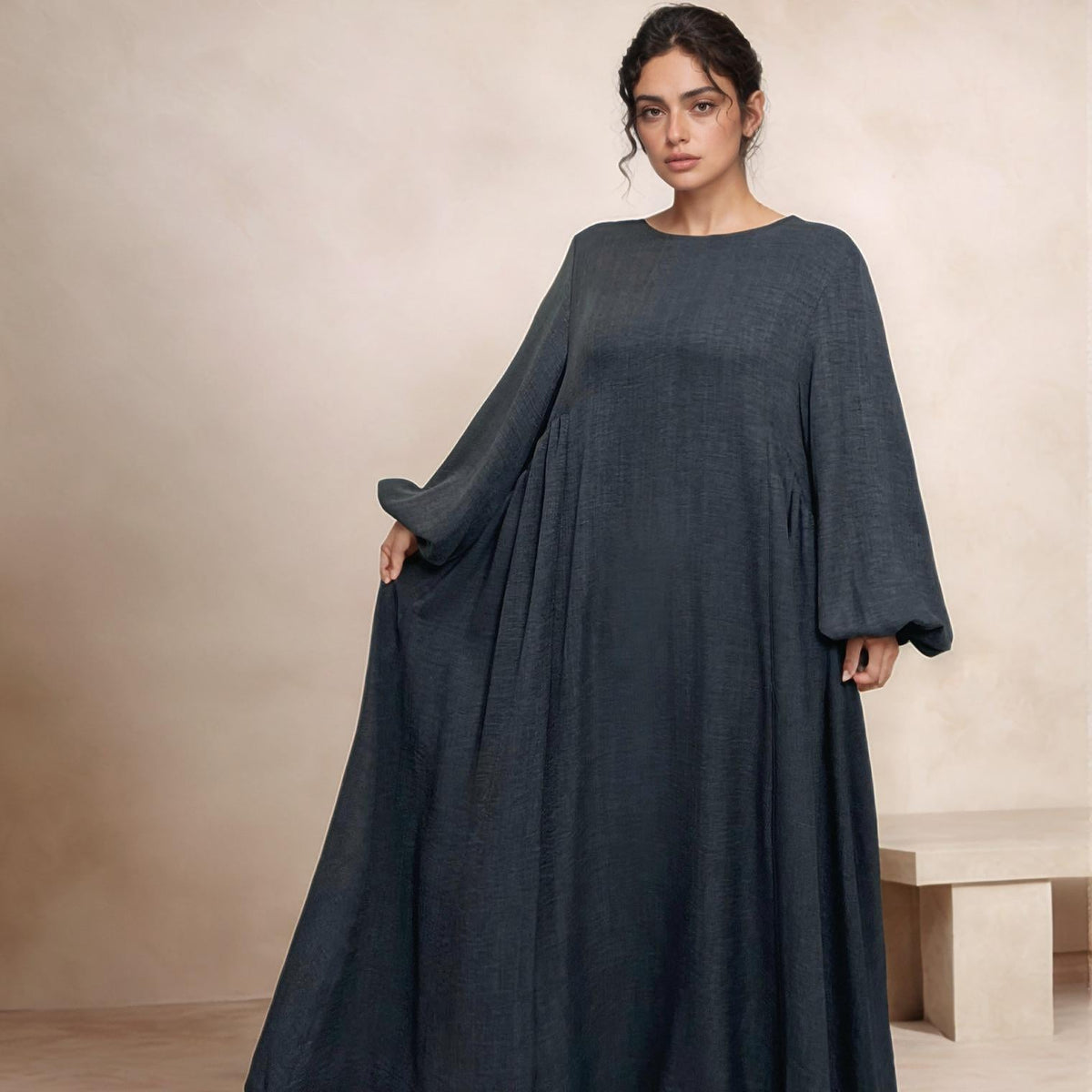 Nursing Zip Pocket Abaya – Single-Zip, Reversible Front/Back | view 13 | Maha The Label modest fashion outfit