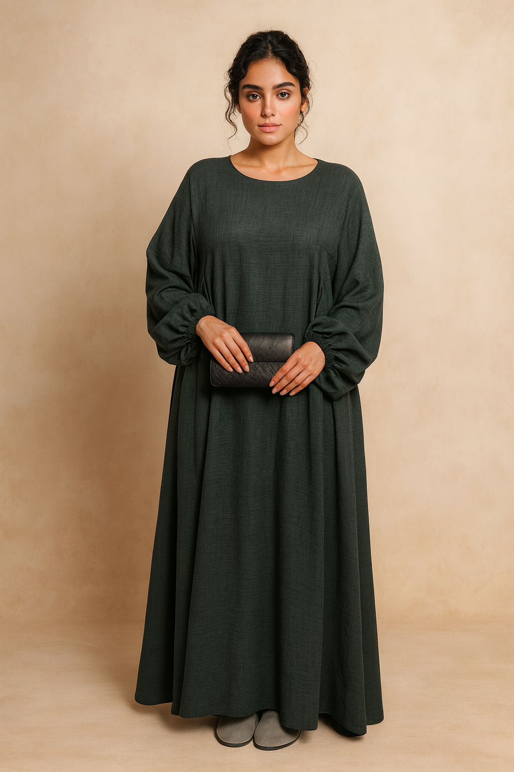 Nursing Zip Pocket Abaya – Single-Zip, Reversible Front/Back | view 17 | Maha The Label modest fashion outfit