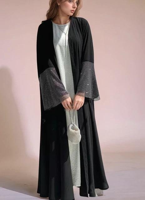Diamond Sleeves Cardigan Abaya for Women |MAHA THE LABEL - Mahathelabel
