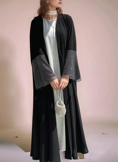 Diamond Sleeves Cardigan Abaya for Women |MAHA THE LABEL - Mahathelabel