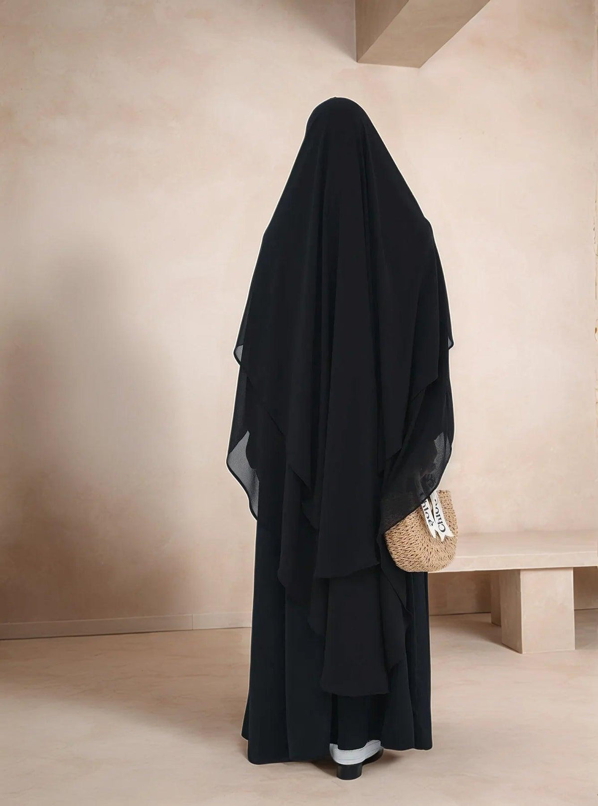 Double Layer Maxi Chiffon Khimar | Modest Lightweight Islamic Headscarf for Women | Multiple color options - Mahathelabel