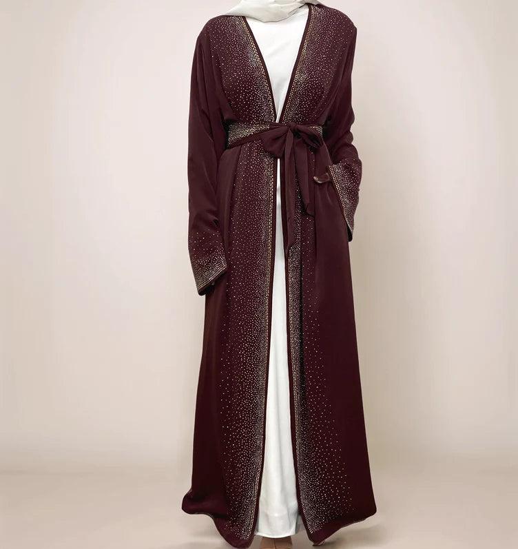 Galaxy Glitter Diamond Robe | Elegant Shimmering Islamic Dress for Women - Mahathelabel