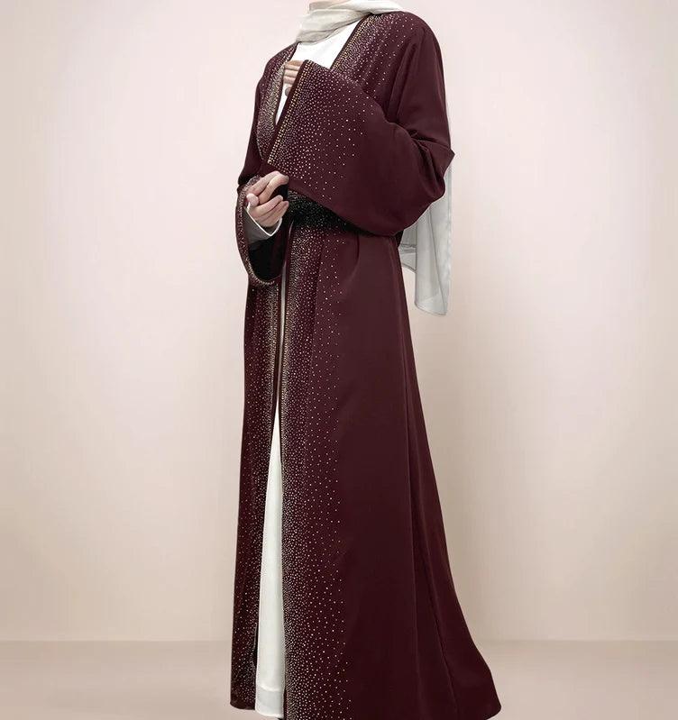 Galaxy Glitter Diamond Robe | Elegant Shimmering Islamic Dress for Women - Mahathelabel
