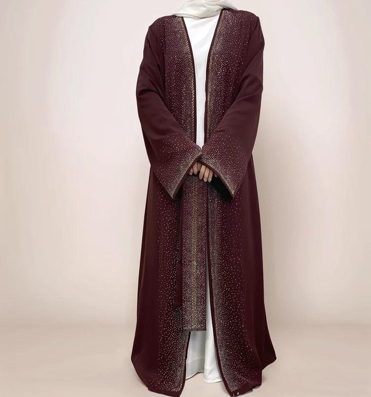 Galaxy Glitter Diamond Robe | Elegant Shimmering Islamic Dress for Women - Mahathelabel