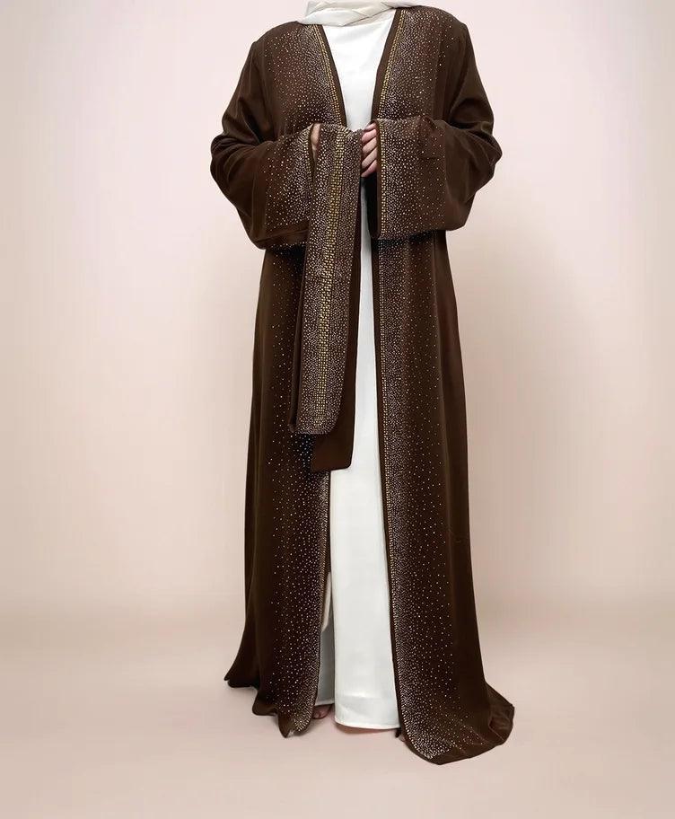 Galaxy Glitter Diamond Robe | Elegant Shimmering Islamic Dress for Women - Mahathelabel