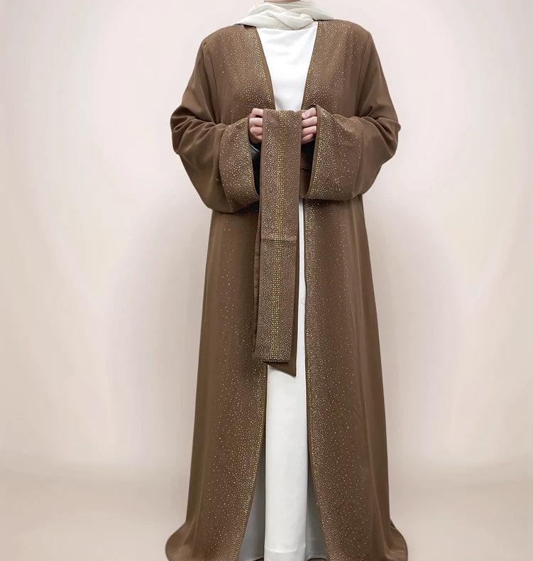 Galaxy Glitter Diamond Robe | Elegant Shimmering Islamic Dress for Women - Mahathelabel