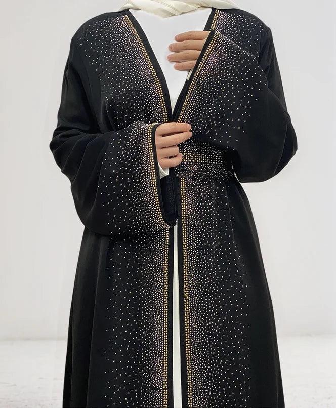 Galaxy Glitter Diamond Robe | Elegant Shimmering Islamic Dress for Women - Mahathelabel