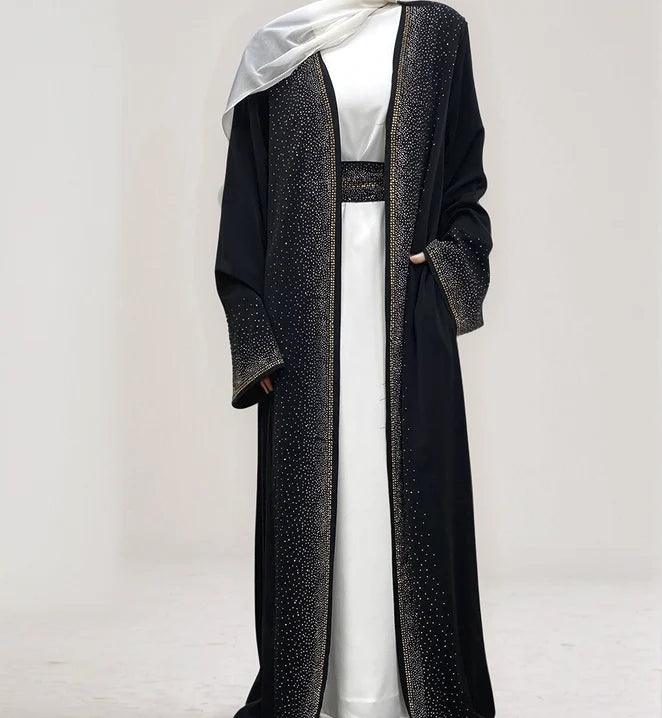 Galaxy Glitter Diamond Robe | Elegant Shimmering Islamic Dress for Women - Mahathelabel