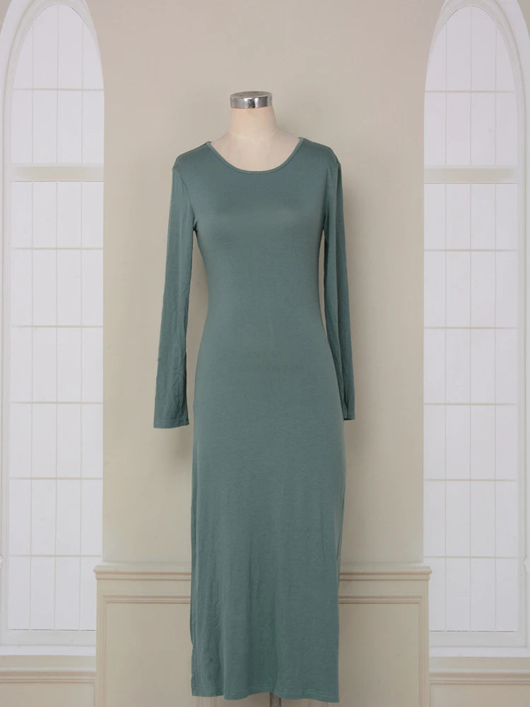 MH81 Summer Cotton Abaya 2 Piece Set | Breathable Embroidered Maxi Kaftan Dress