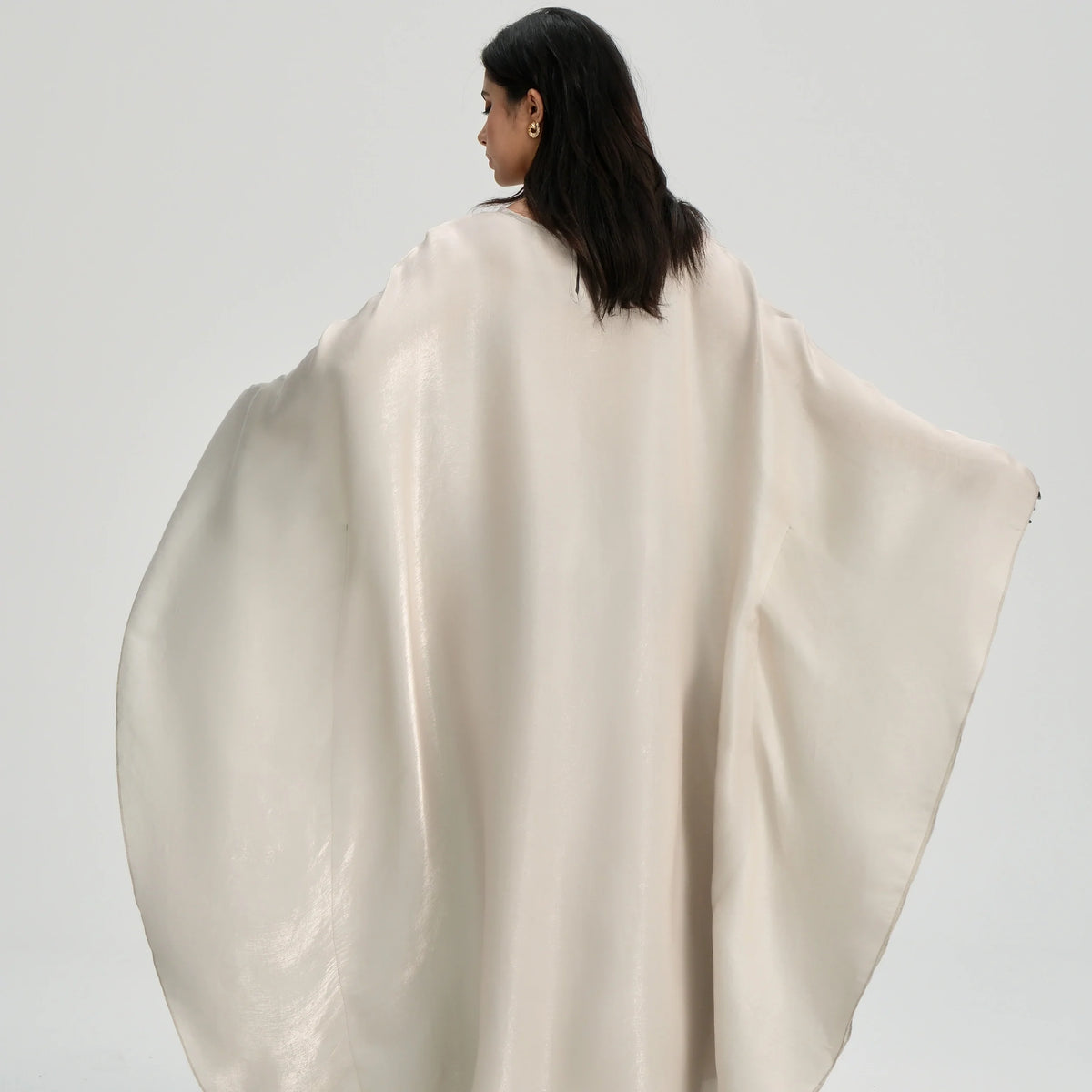 MH43 Shimmering Butterfly Abaya | Modest Batwing Kaftan with Adjustable Belt