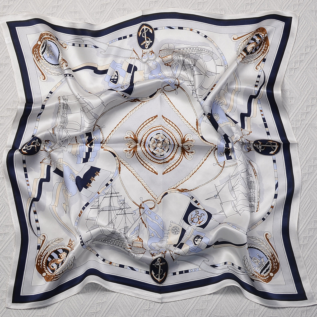 Silk Scarf Women Spring - Striped Mulberry Square UV Protect | color variant | Maha The Label hijab