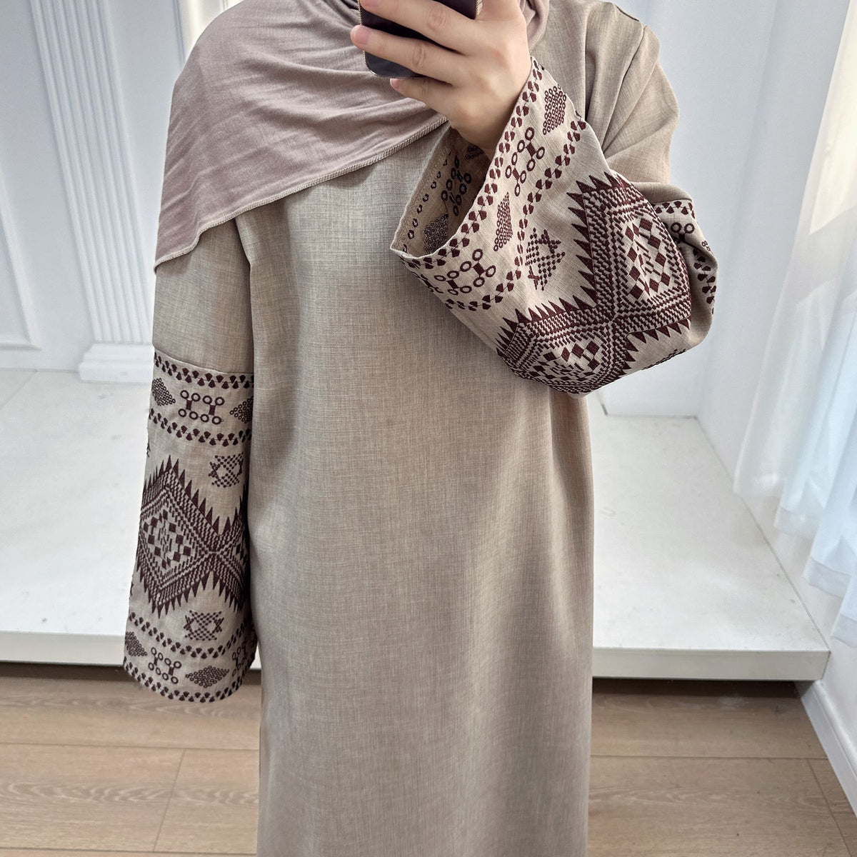 MH94 Formal Embroidered Abaya – Elegant Party Dress for Wedding & Eid