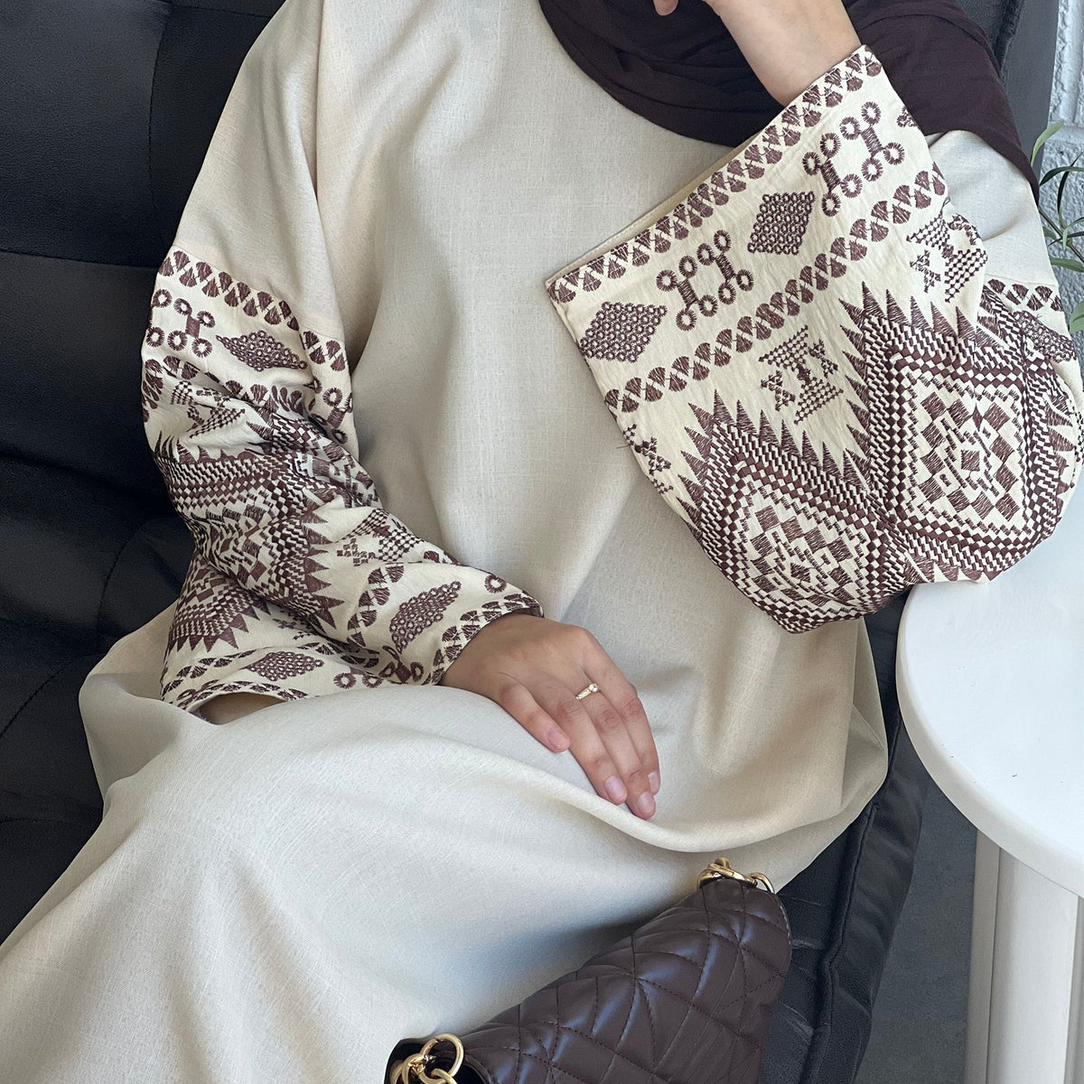 MH94 Formal Embroidered Abaya – Elegant Party Dress for Wedding & Eid
