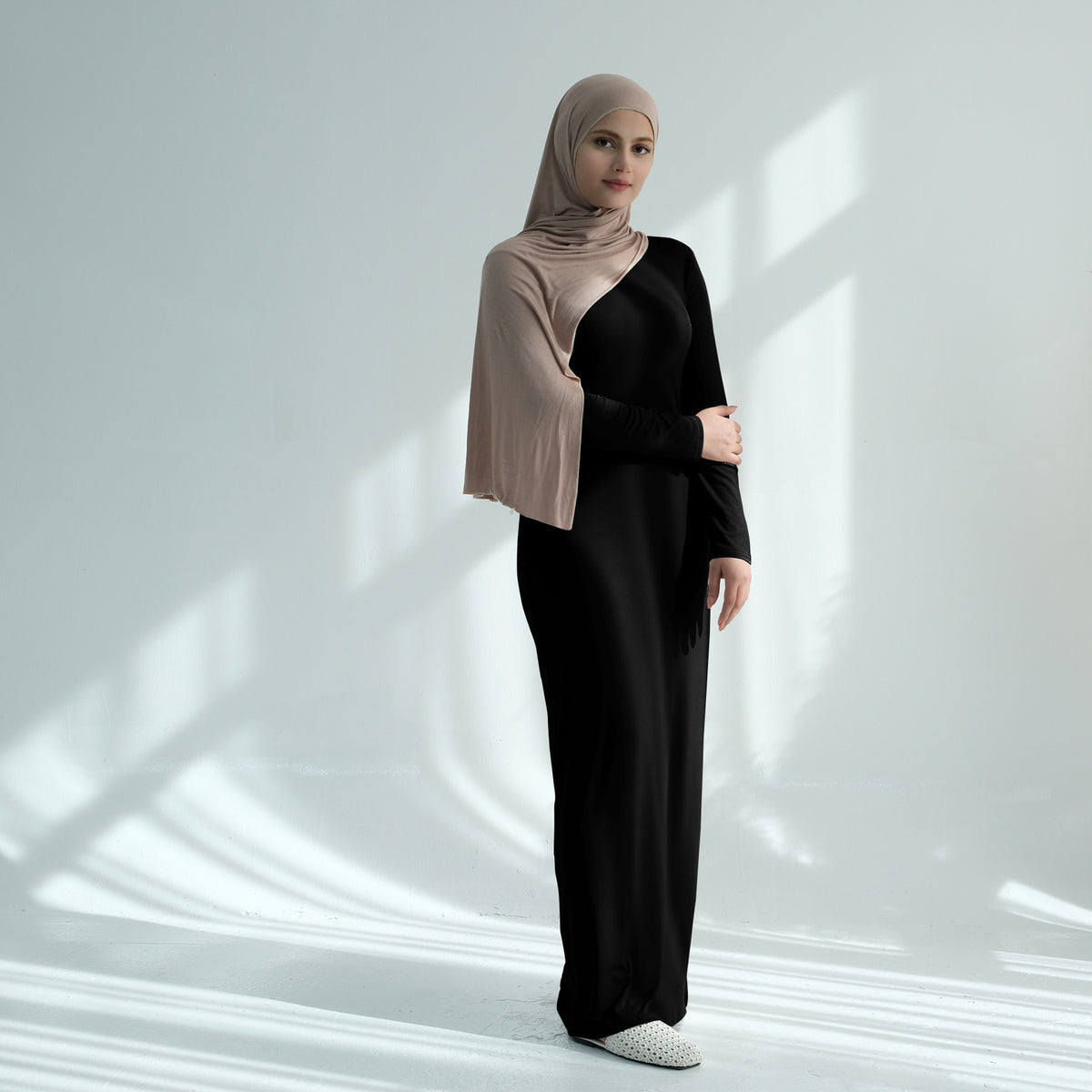 Modal Cotton Abaya Dress — Plain Solid Long Sleeve Maxi, Hij | lifestyle wear | Maha The Label modest fashion