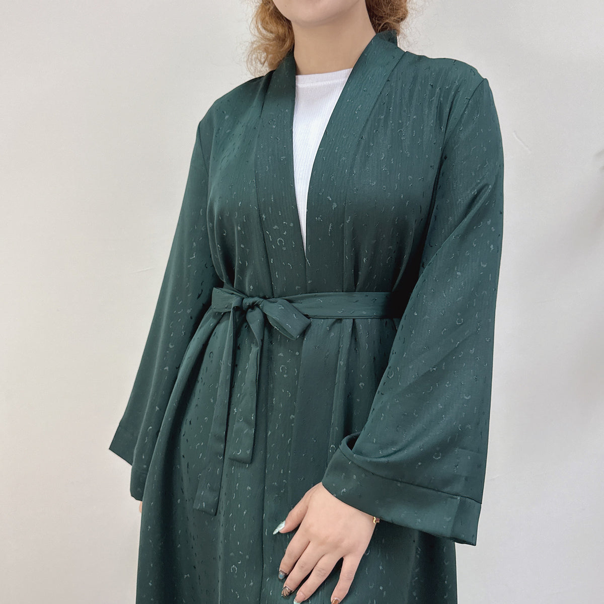 3D Jacquard Abaya – Elegant Belted Dress or Open Abaya | packaging | Maha The Label modest wear