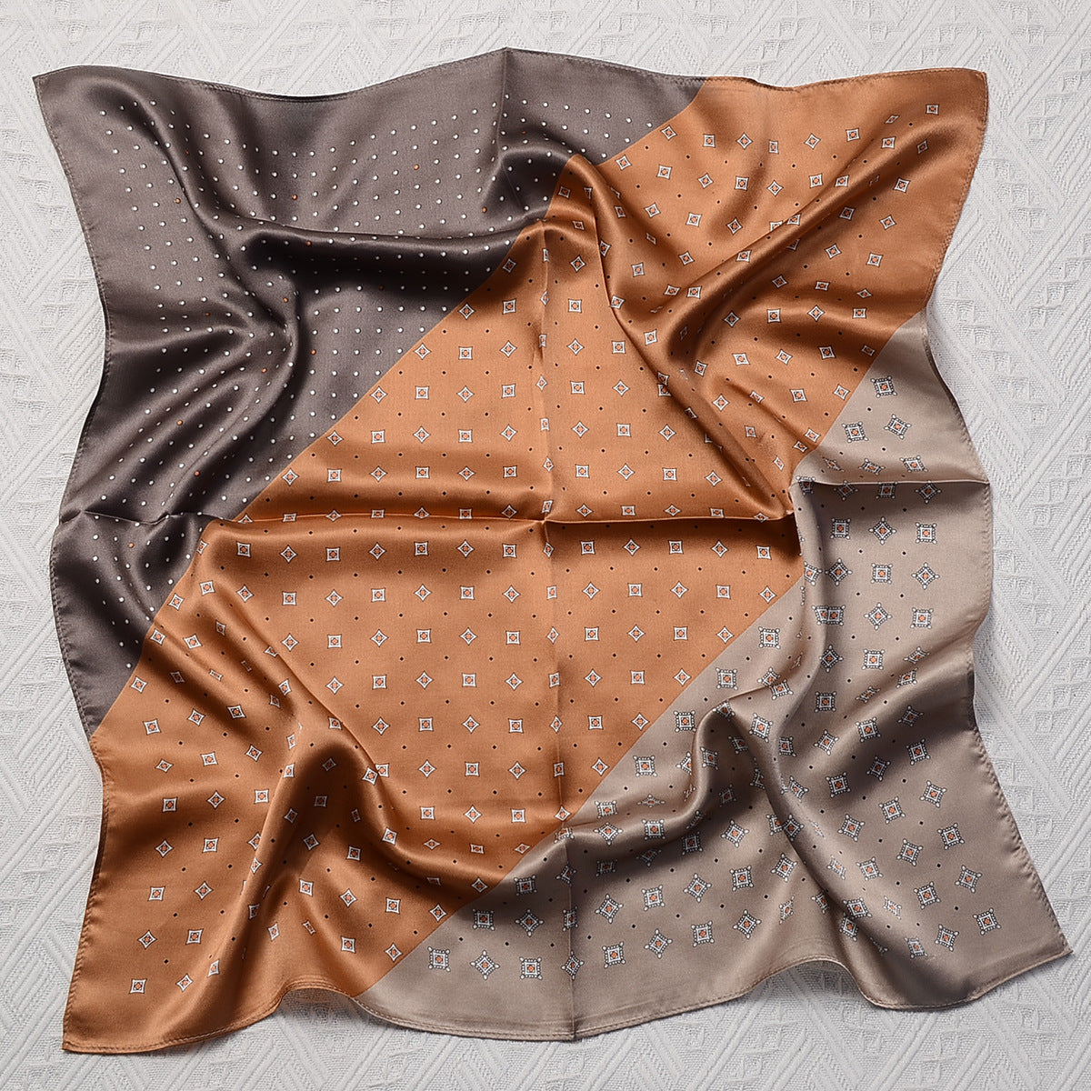 Silk Scarf Women Spring - Striped Mulberry Square UV Protect | model wearing | Maha The Label hijab