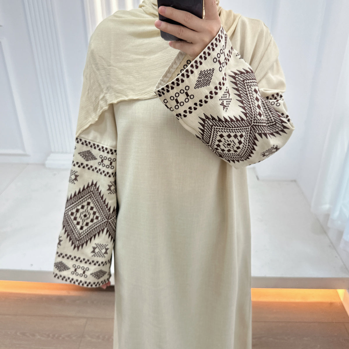 MH94 Formal Embroidered Abaya – Elegant Party Dress for Wedding & Eid