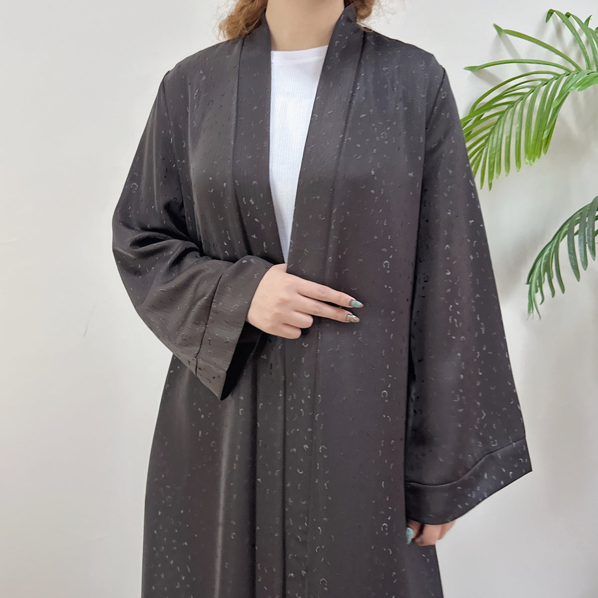 3D Jacquard Abaya – Elegant Belted Dress or Open Abaya | color variant | Maha The Label modest wear