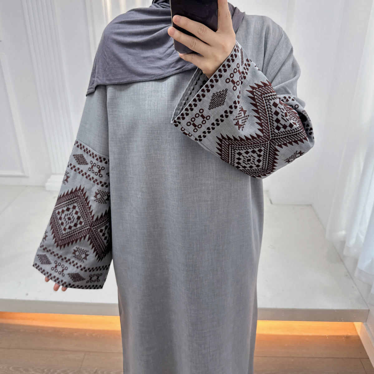 MH94 Formal Embroidered Abaya – Elegant Party Dress for Wedding & Eid