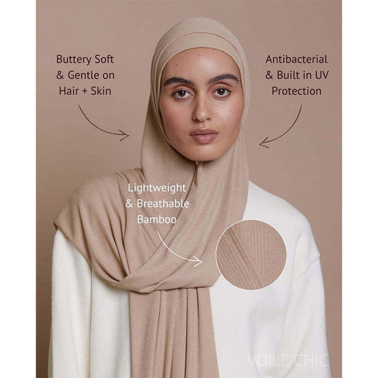 Bamboo Hijab Cap - Soft Breathable Undercap with UV Pro — front view | Maha The Label hijab