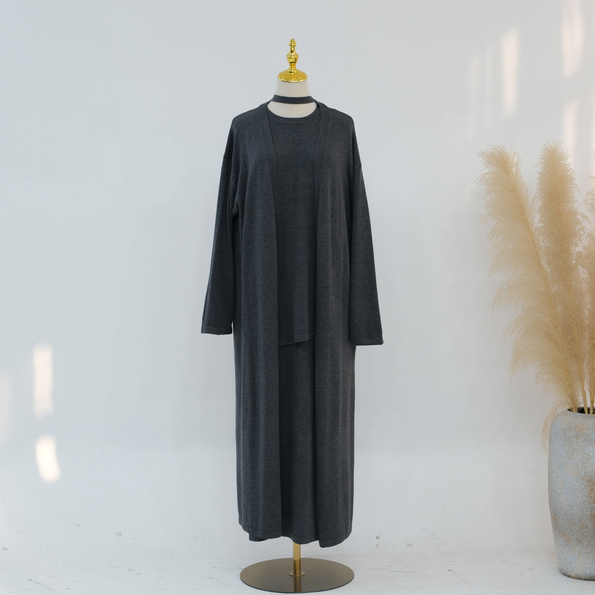Knitted 3-Piece Set Skirt Top Cardigan | Modest Fashion Outf | view 23 | Maha The Label modest fashion outfit