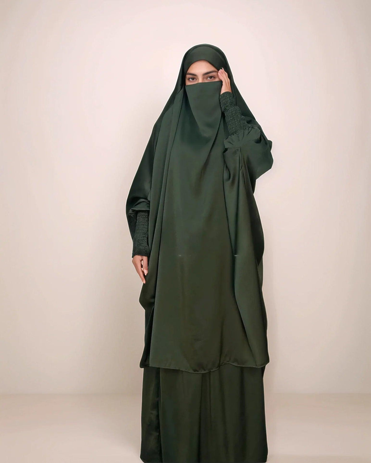 Multi-Color Two-Piece Jilbab Set | Modest Muslim Prayer Dress for Women - Mahathelabel