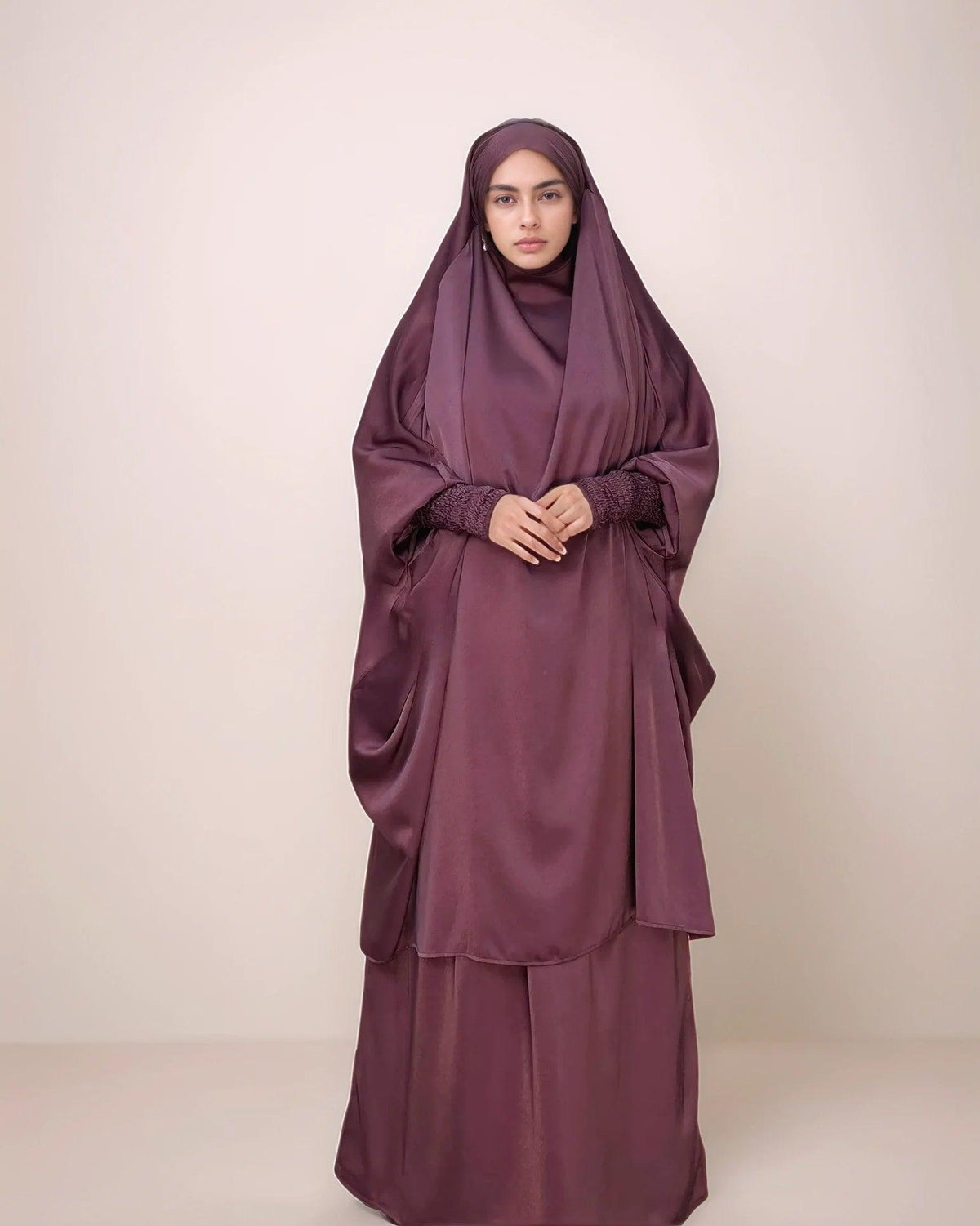 Multi-Color Two-Piece Jilbab Set | Modest Muslim Prayer Dress for Women - Mahathelabel