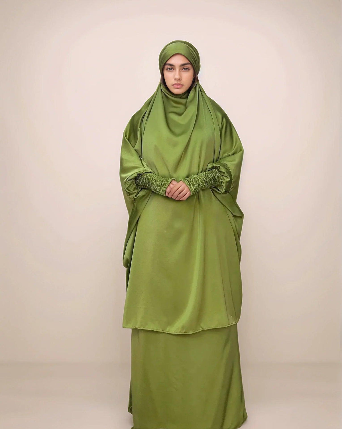 Multi-Color Two-Piece Jilbab Set | Modest Muslim Prayer Dress for Women - Mahathelabel