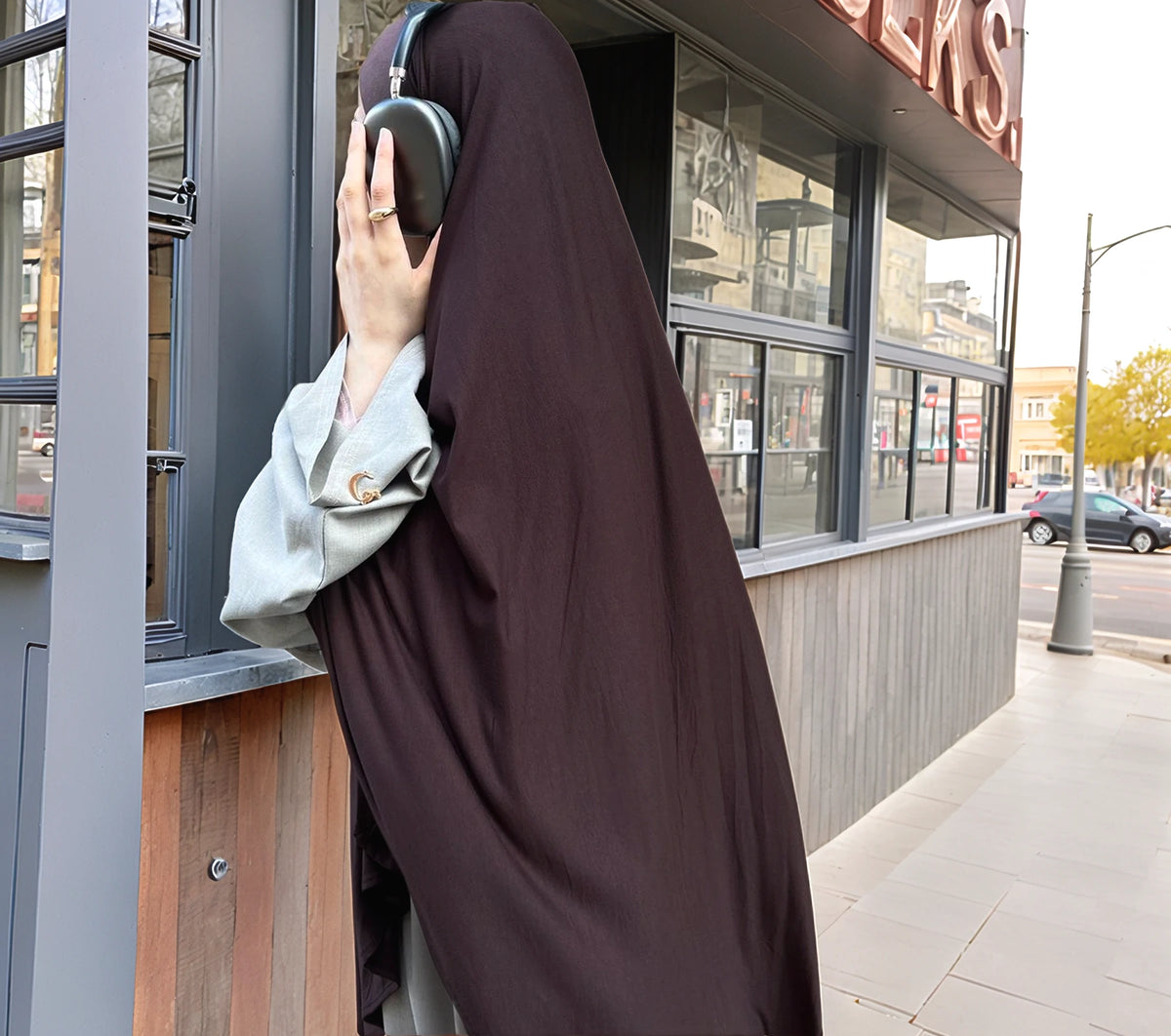 MH33 Jersey One-Layer Long Khimar | Breathable & Modest Muslim Hijab for Women