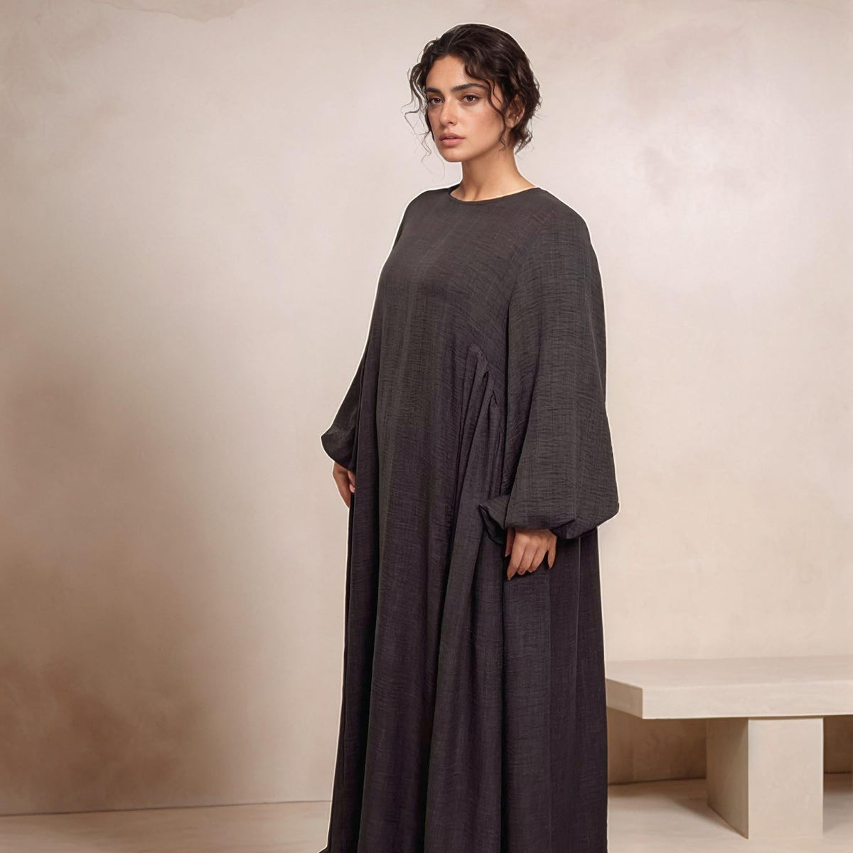 Nursing Zip Pocket Abaya – Single-Zip, Reversible Front/Back | color variant | Maha The Label modest fashion outfit