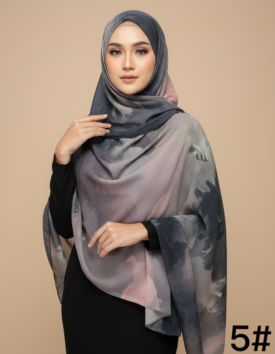 Muslim Hijab Scarf - Soft Modal Ink Print Headscarf for Wome | packaging | Maha The Label hijab
