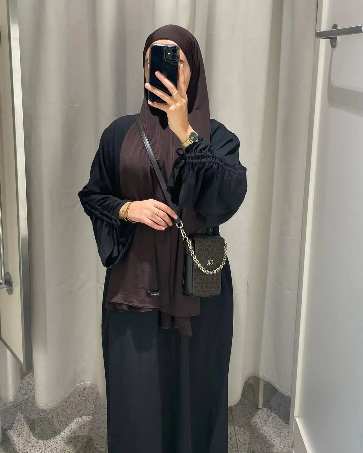 MH37 Ruched Long Sleeve Crepe Linen Slip Dress with Tie Shirring – Modest Occasion Wear